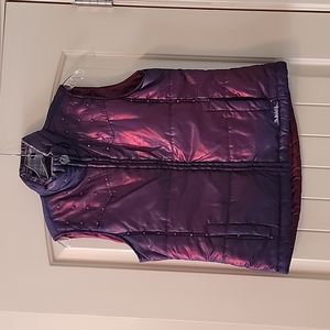 Adiktd Pink Rhinestone Puffy Vest Size Medium